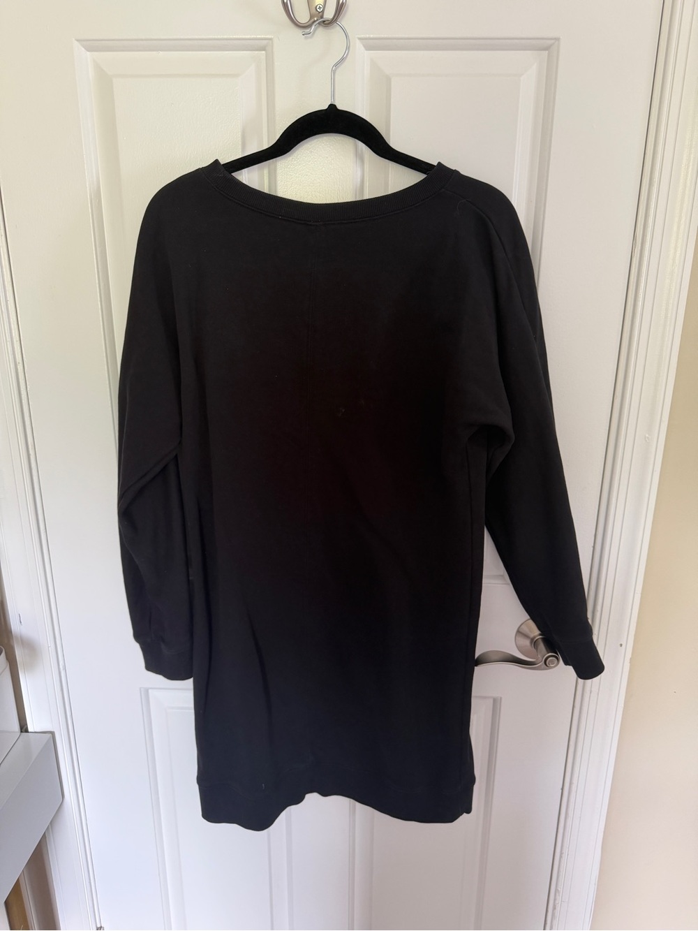 Black Sweatshirt Dress - Picture 2 of 3